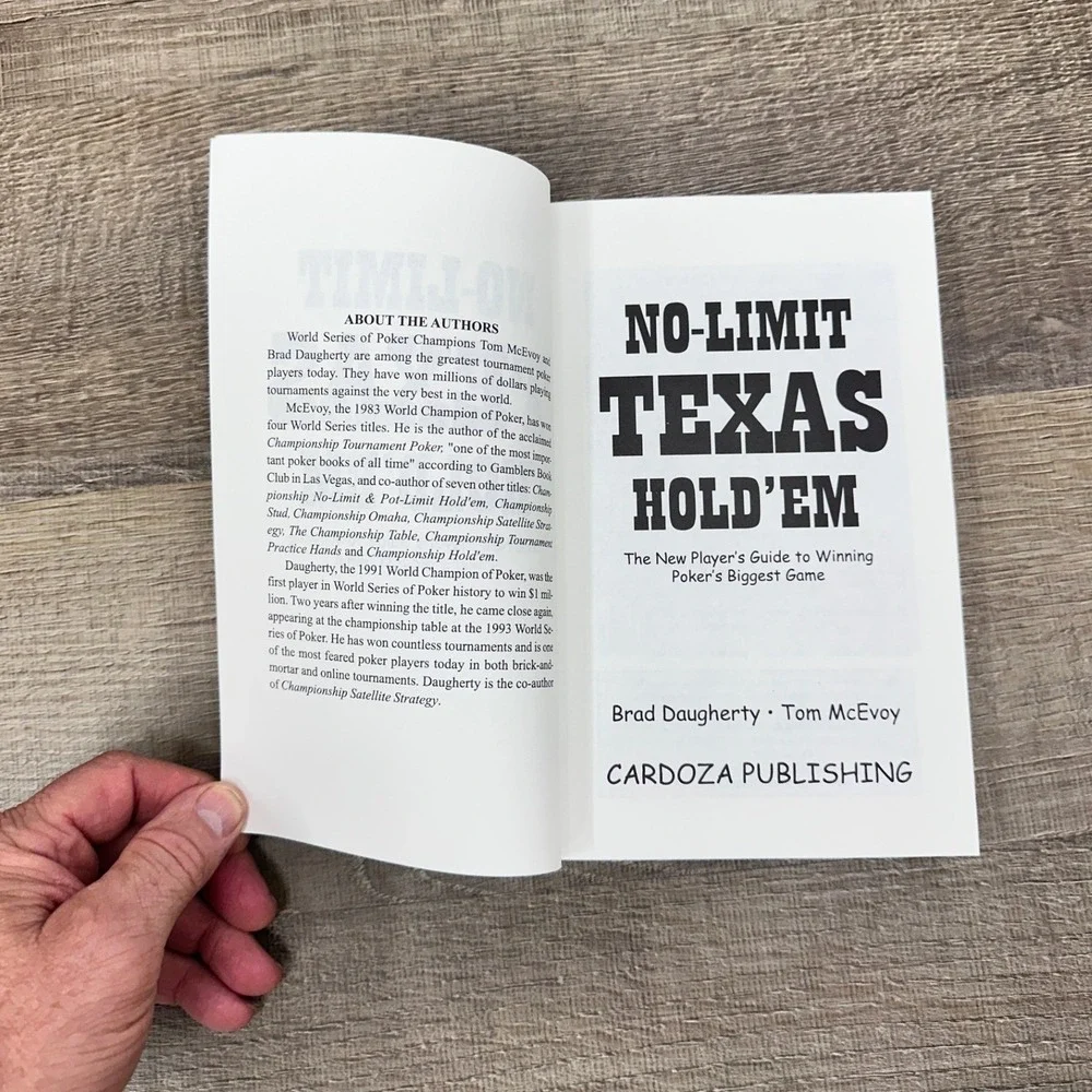 No-Limit Texas Hold'em Poker Guide Brad Daugherty Tom McEvoy Cardoza Publishing